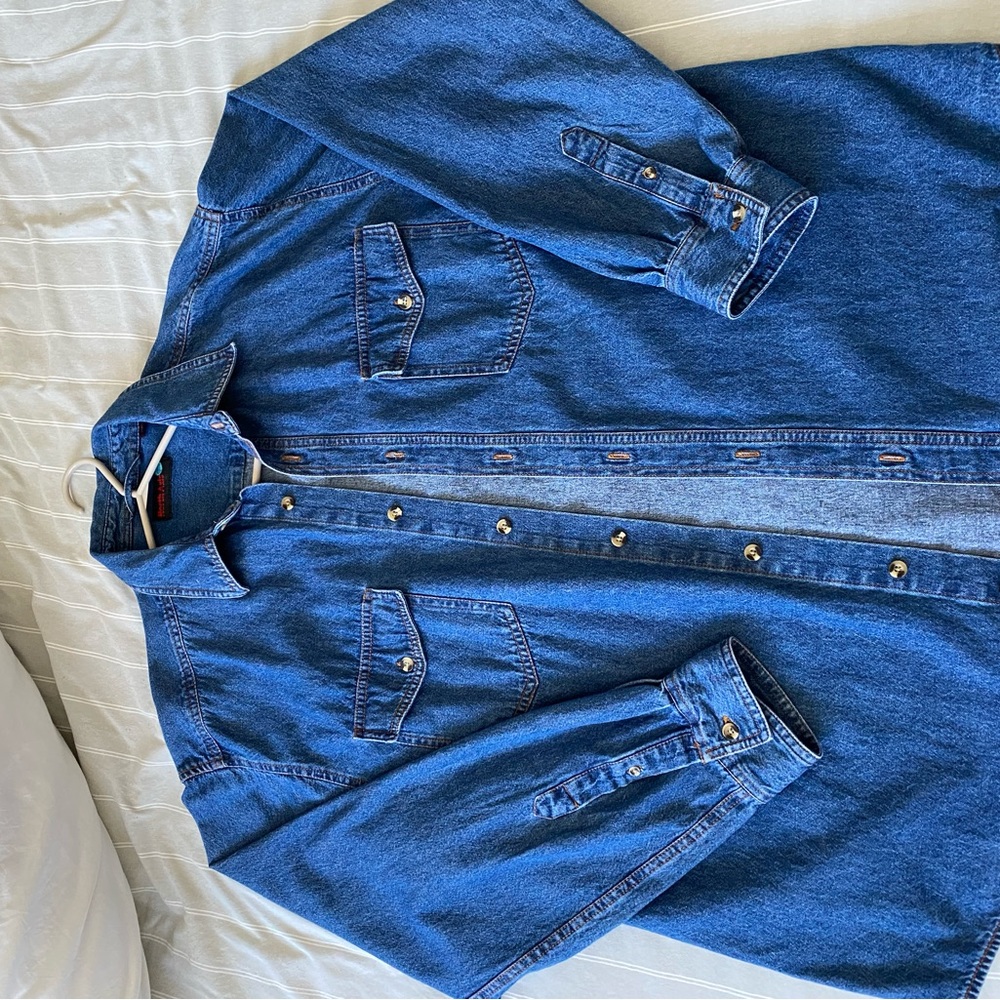 VINTAGE North axis denim button up shirt